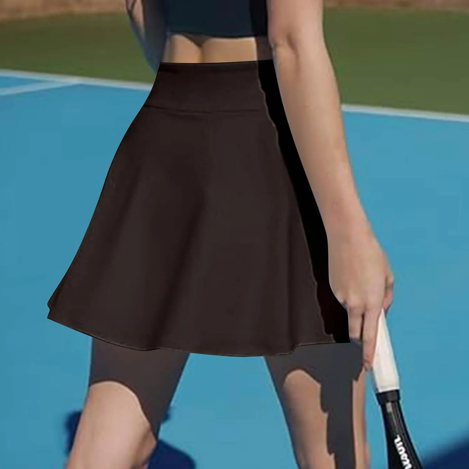 Tennis Skirts for Women with Shorts Underneath High Waisted Slit Golf Skort with Pockets Pickleball Athletic Skirt