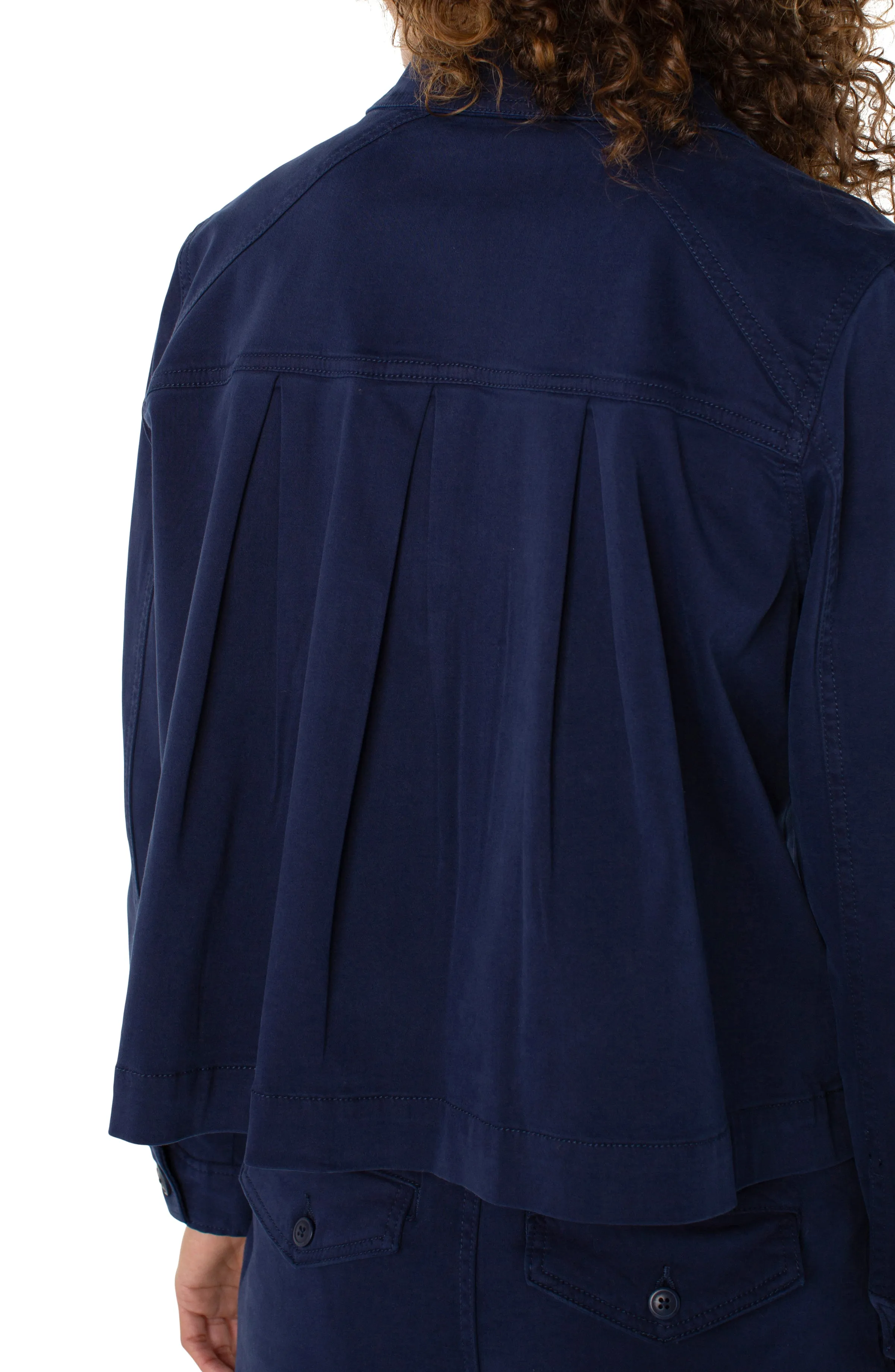 The Julie Pleat Back Cropped Jacket