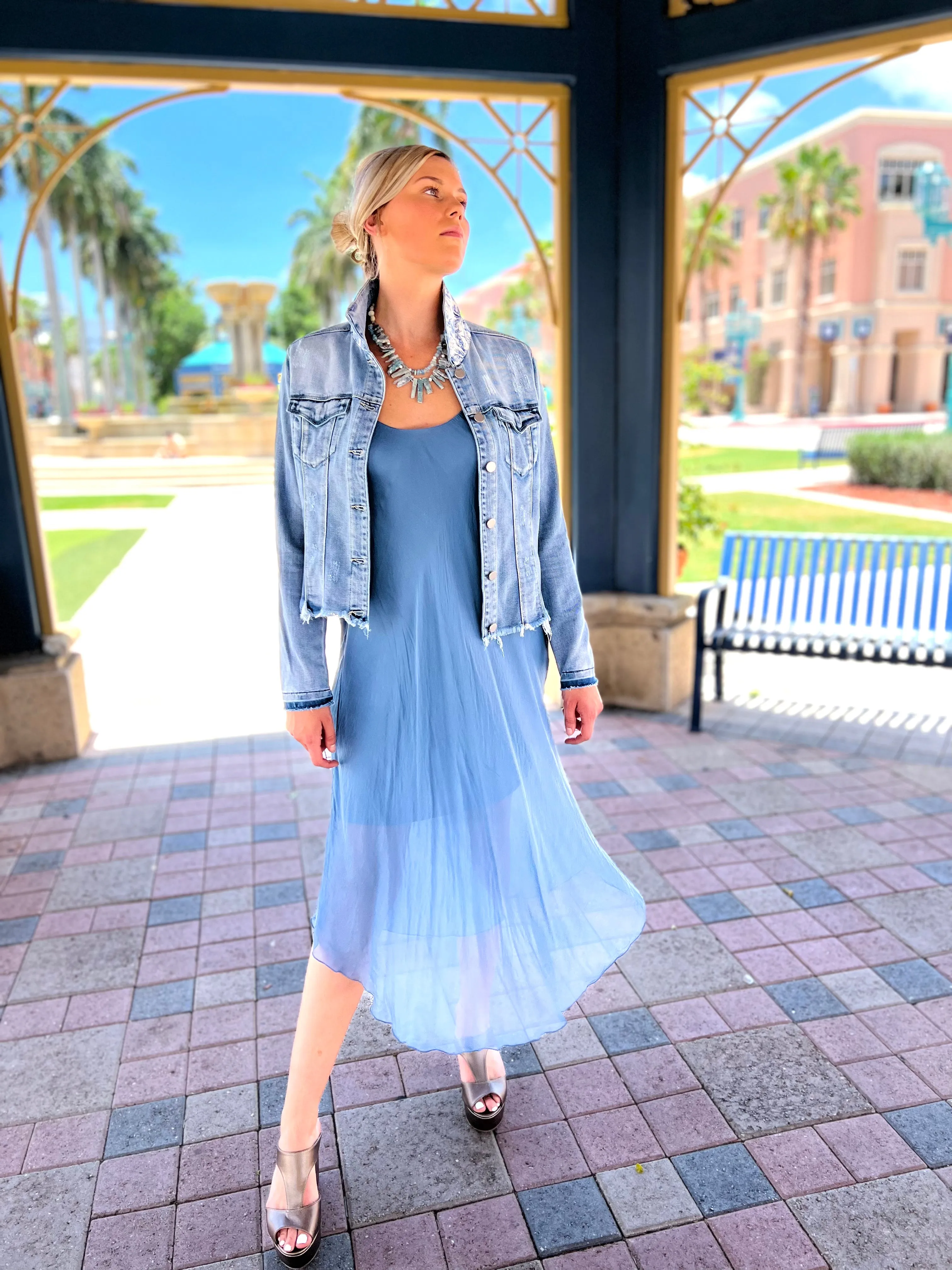 The Light  Denim Jacket /  Black Eclectic Designer