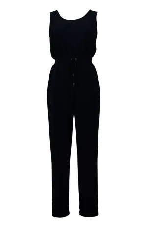 Tie Front Jumpsuit in Black