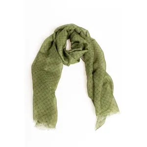 Trussardi Elegant Green Silk Blend Scarf