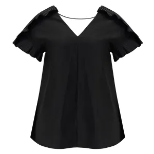 V Neck Top - Black