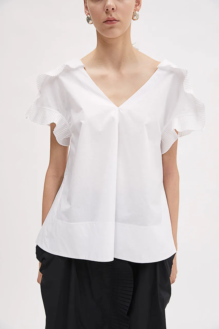 V Neck Top - Black