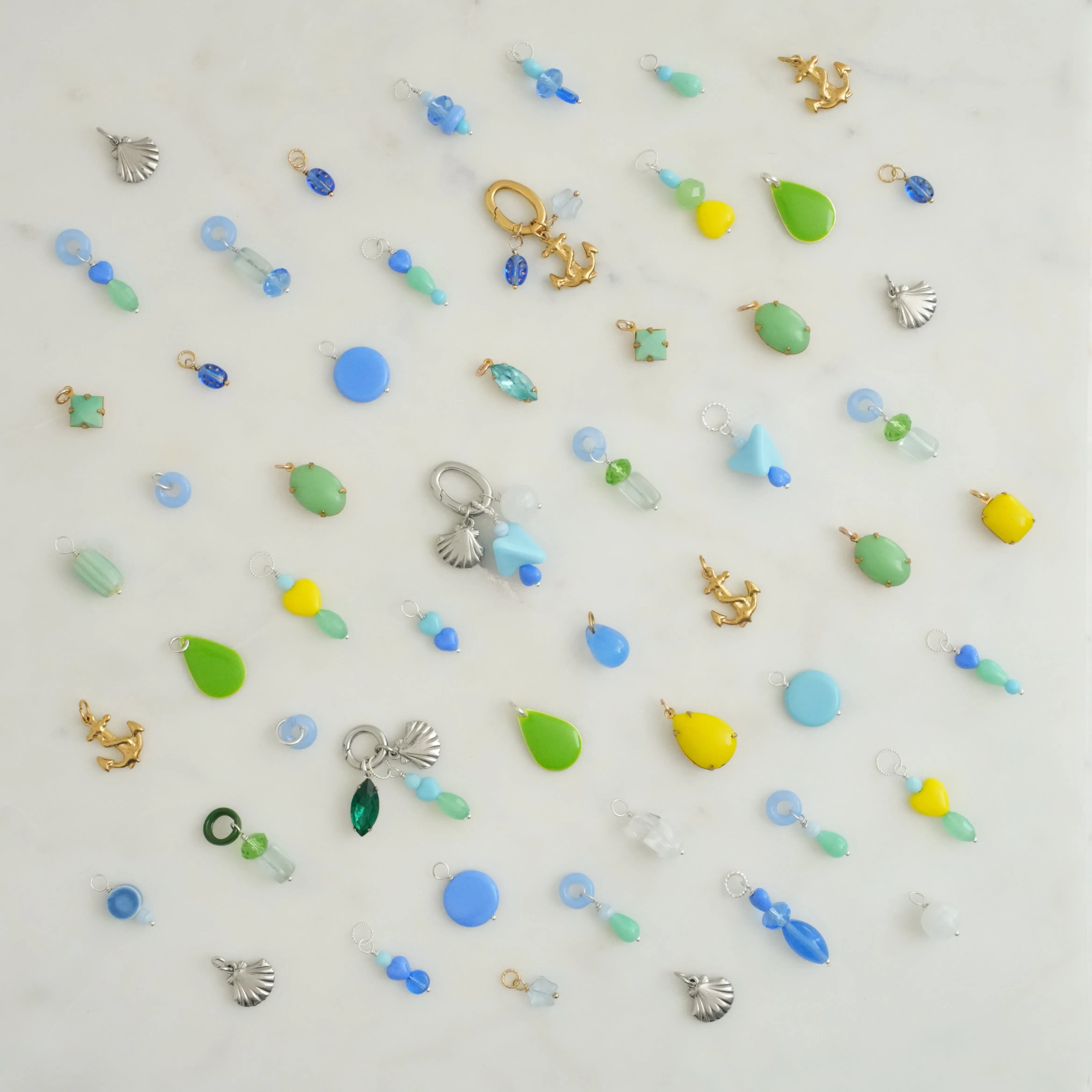 Vintage Stacked Glass Charms