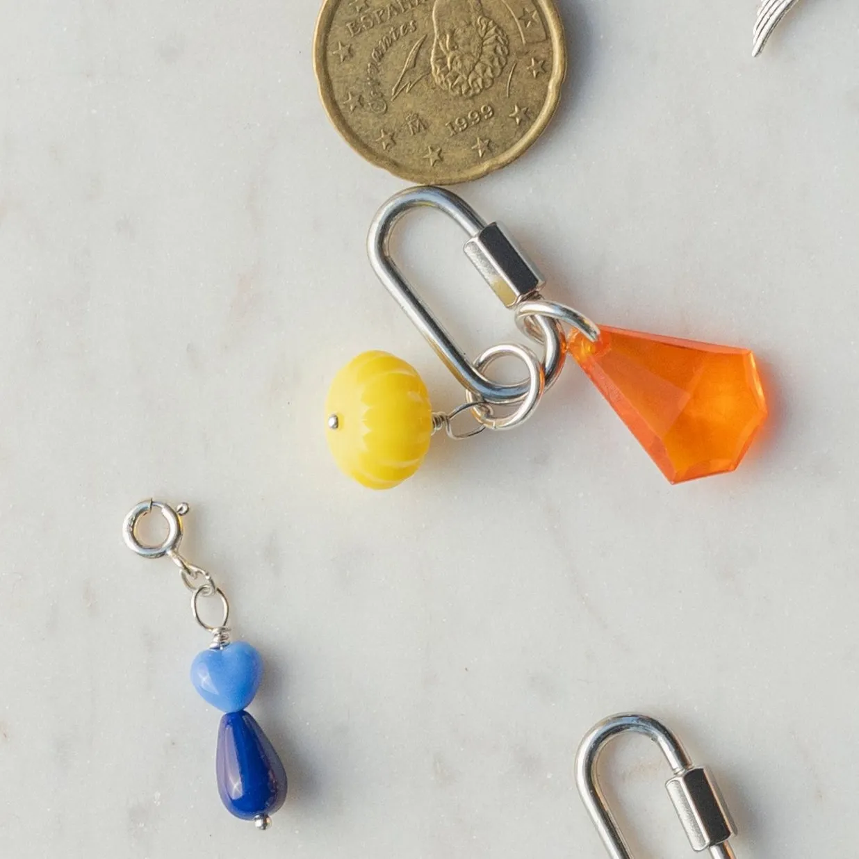 Vintage Stacked Glass Charms