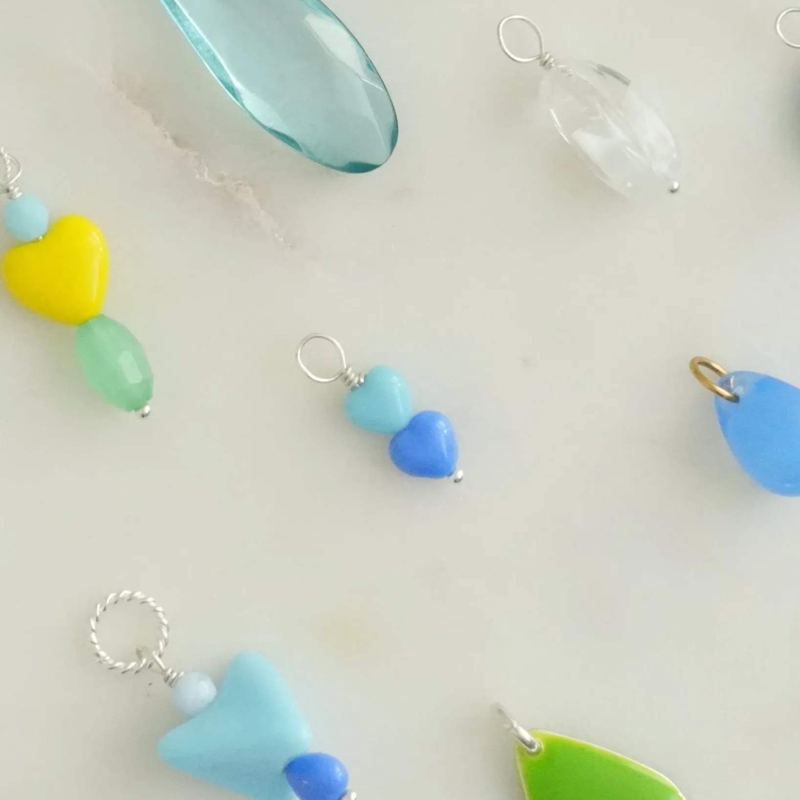 Vintage Stacked Glass Charms