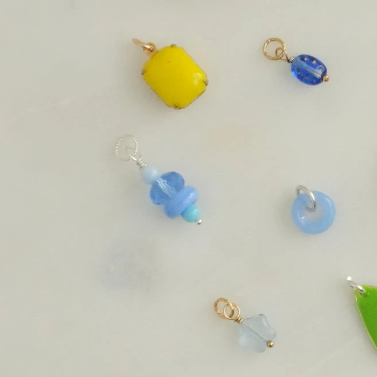 Vintage Stacked Glass Charms