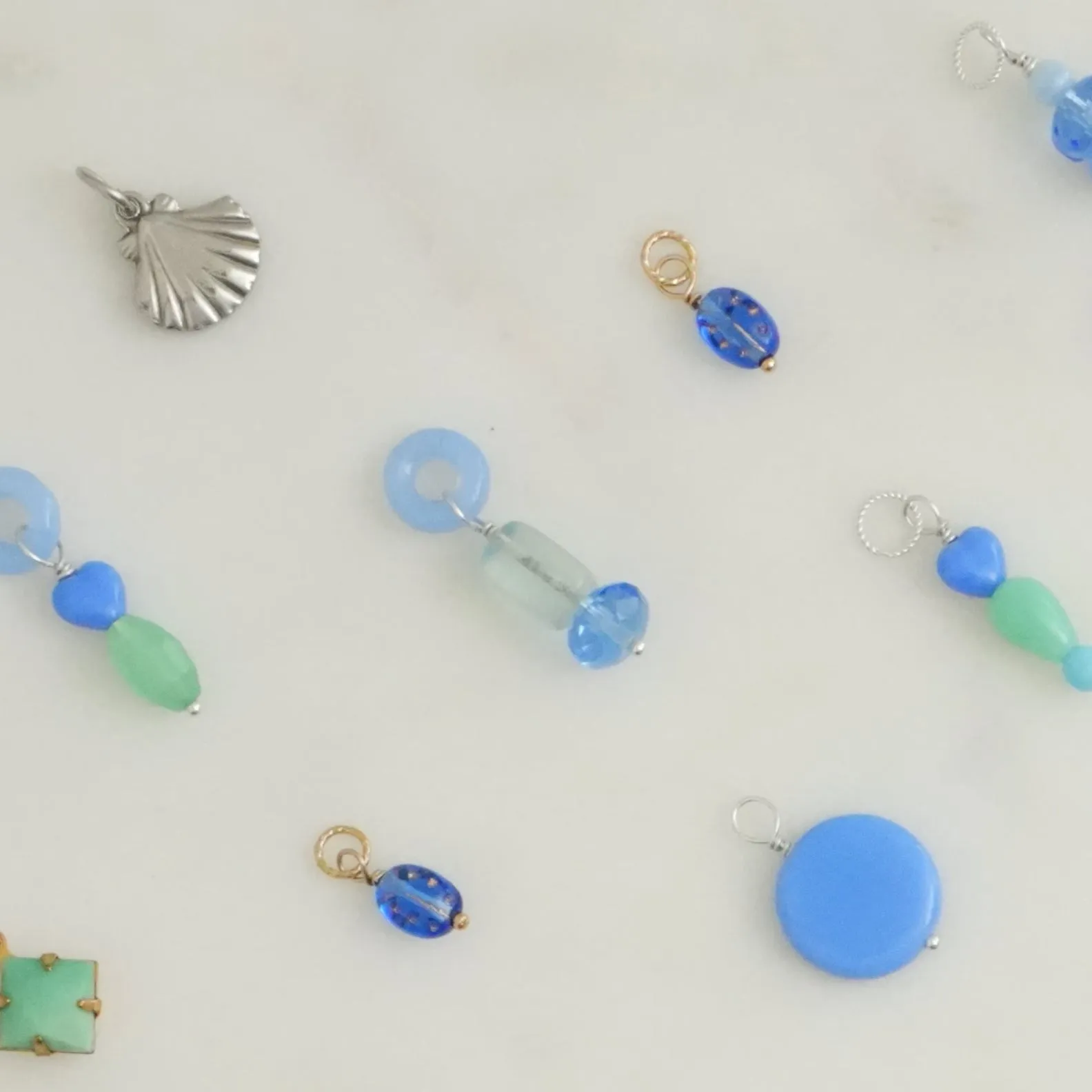 Vintage Stacked Glass Charms