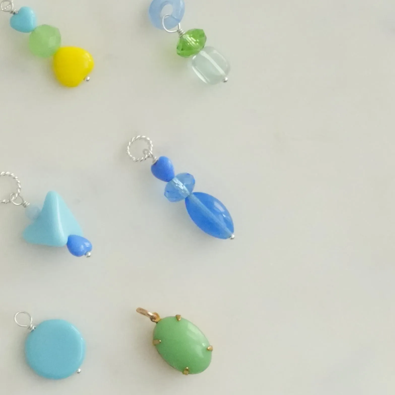 Vintage Stacked Glass Charms