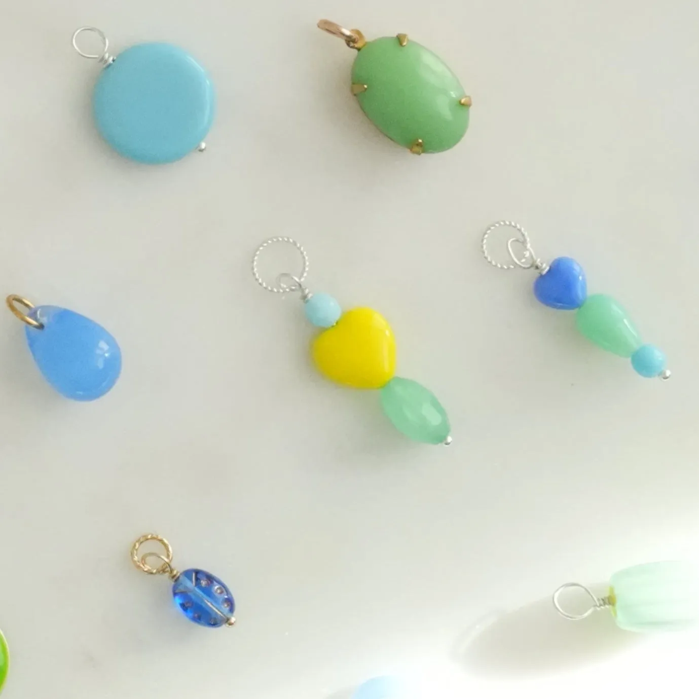 Vintage Stacked Glass Charms
