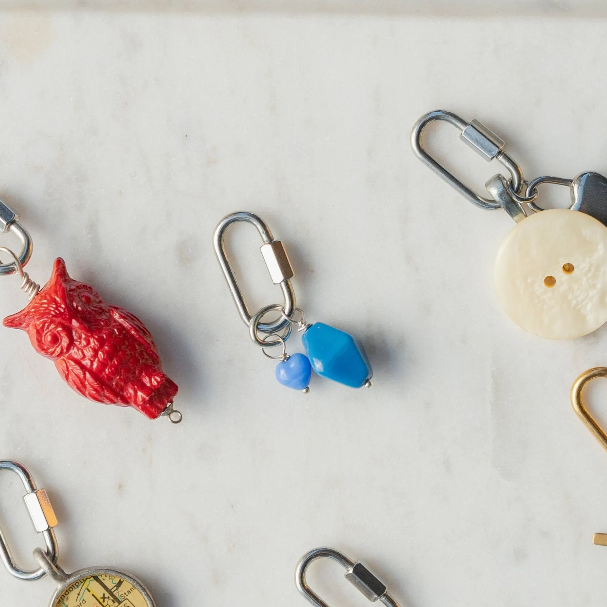Vintage Stacked Glass Charms
