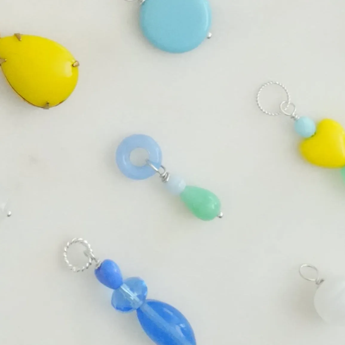 Vintage Stacked Glass Charms