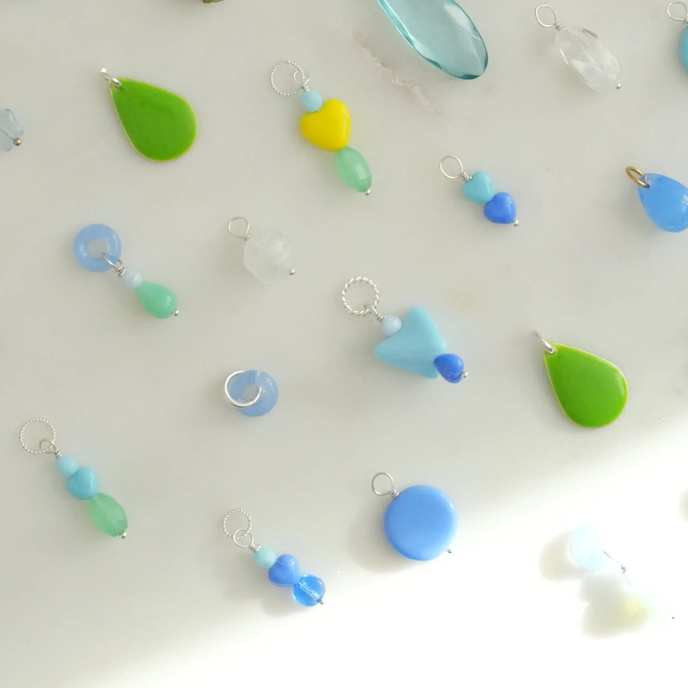 Vintage Stacked Glass Charms