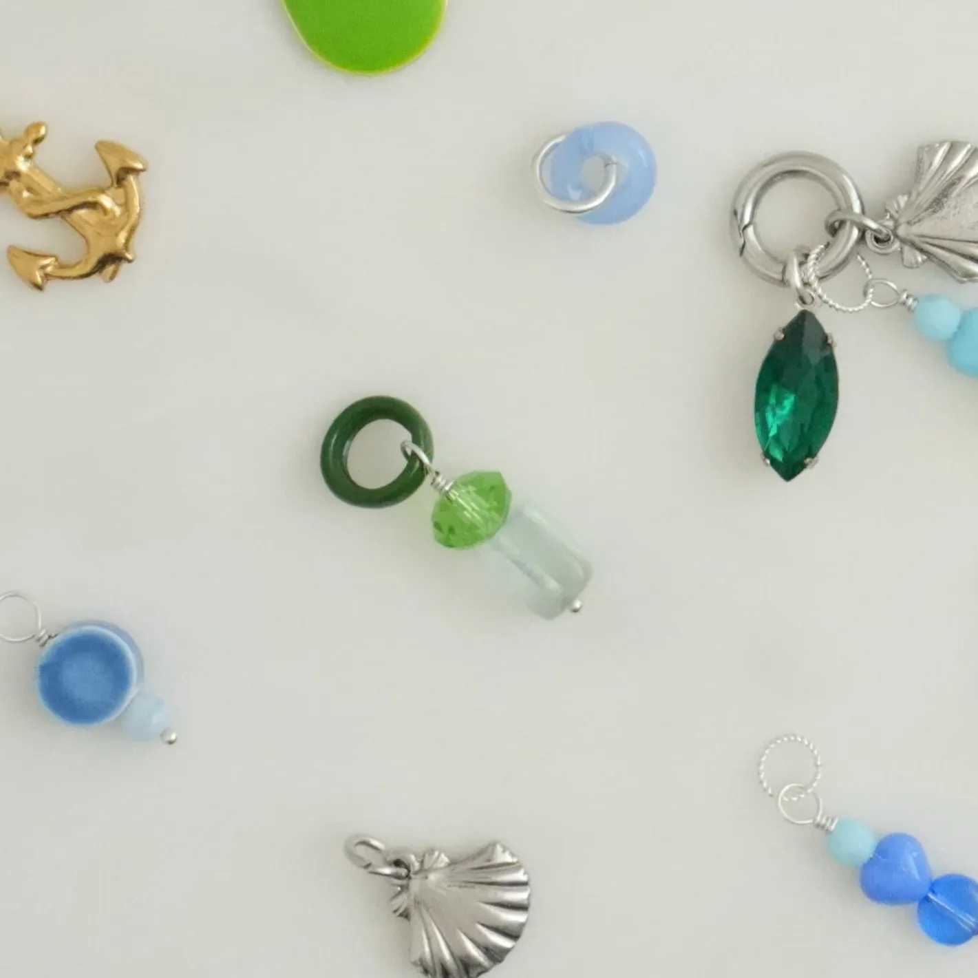 Vintage Stacked Glass Charms