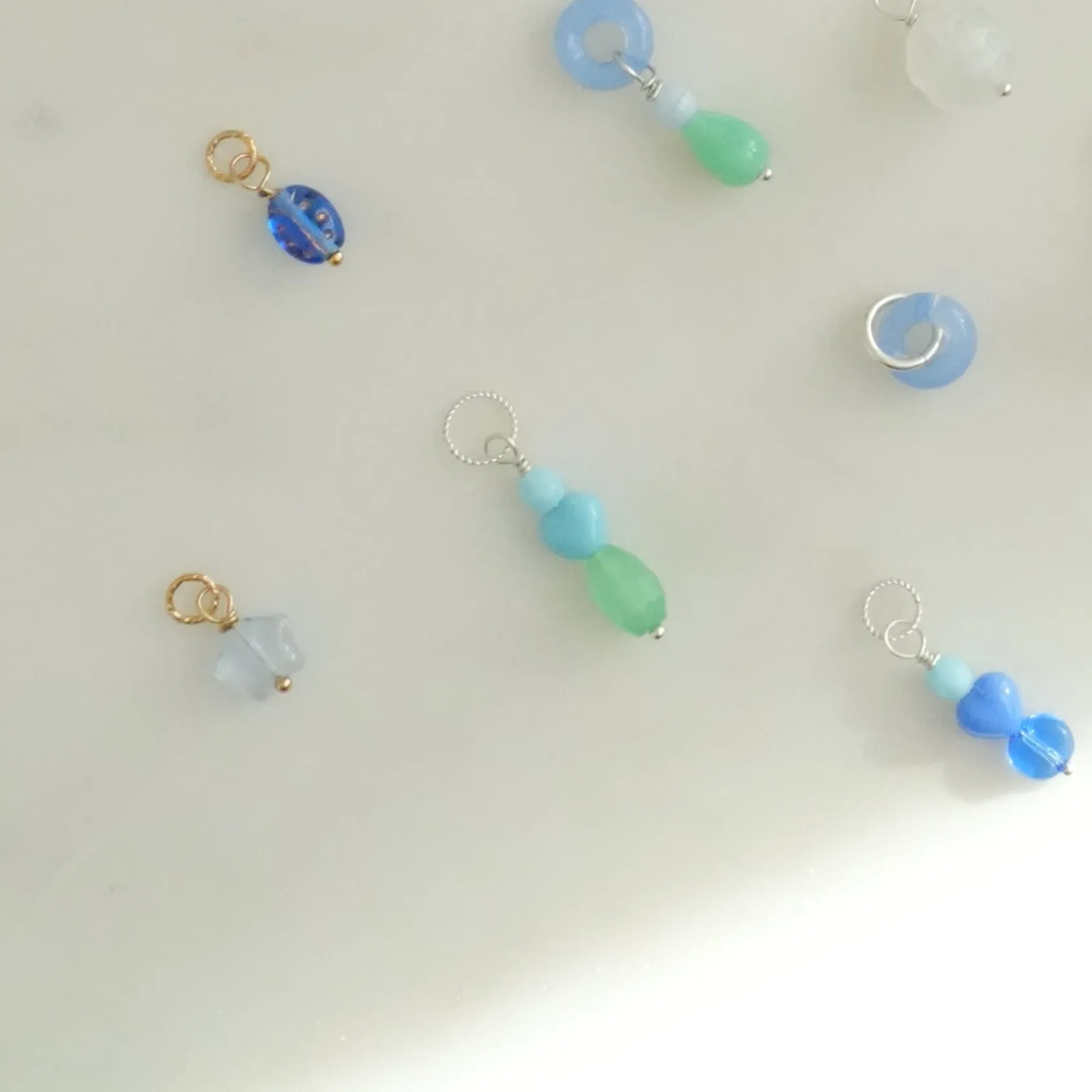 Vintage Stacked Glass Charms