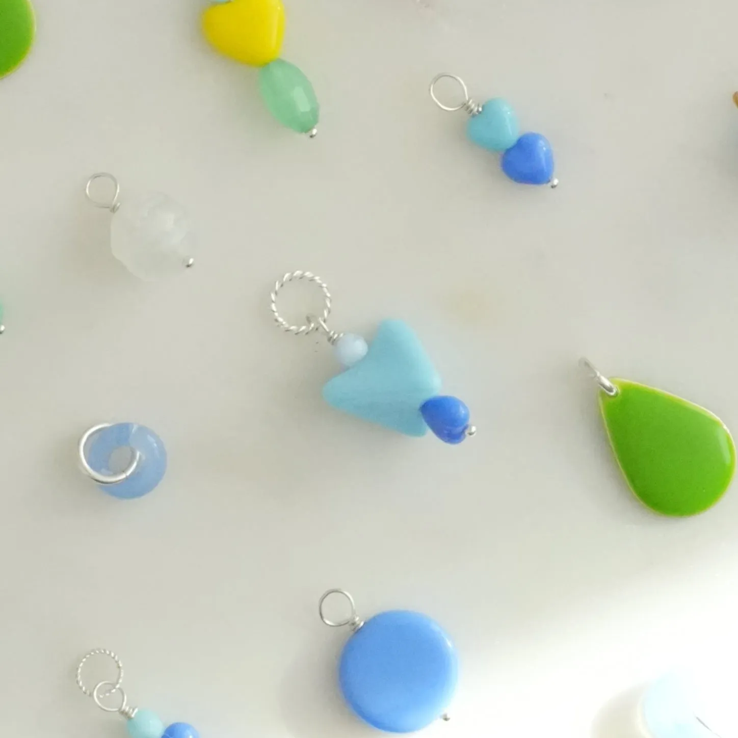 Vintage Stacked Glass Charms