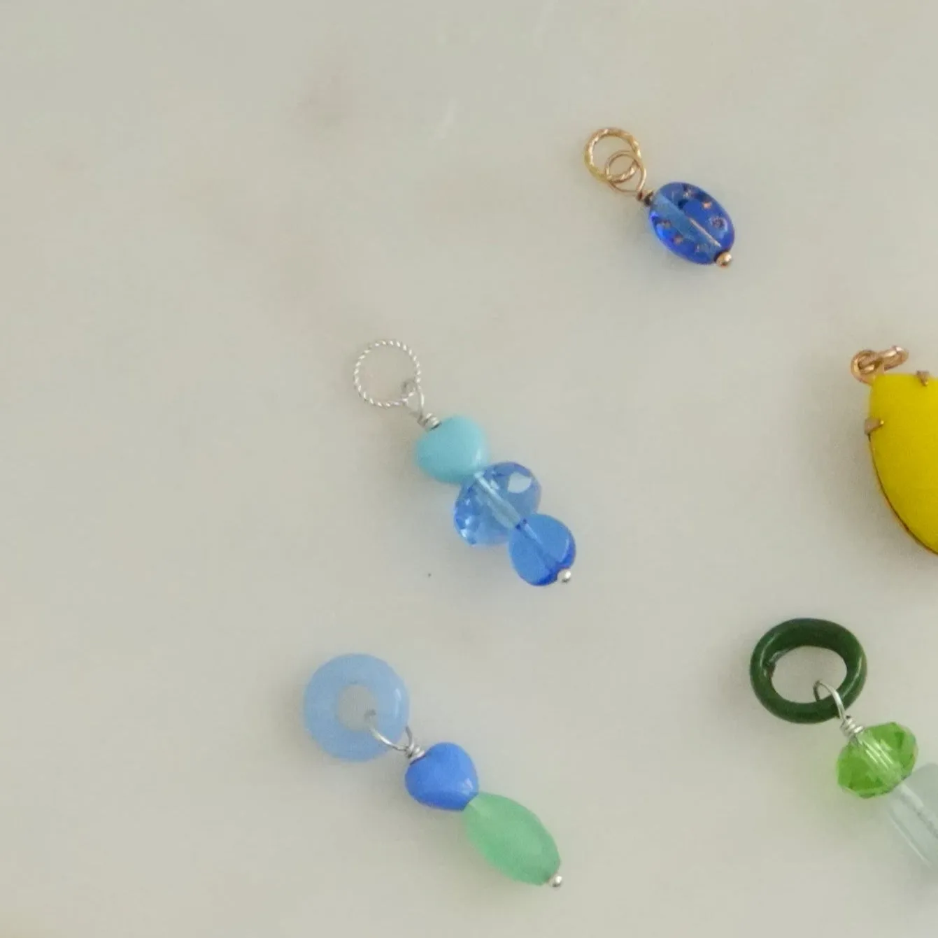 Vintage Stacked Glass Charms