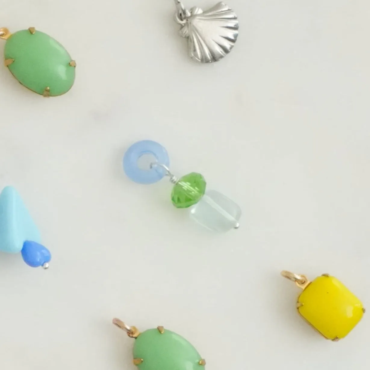 Vintage Stacked Glass Charms