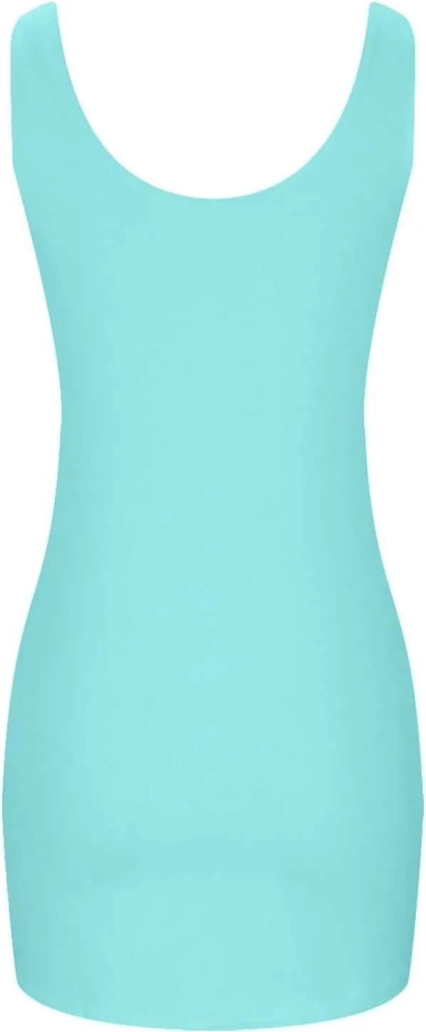 Wankang Tank Dresses for Women Summer Sleeveless Sundress Casual Loose Vacation Beach Mini Sun Dress