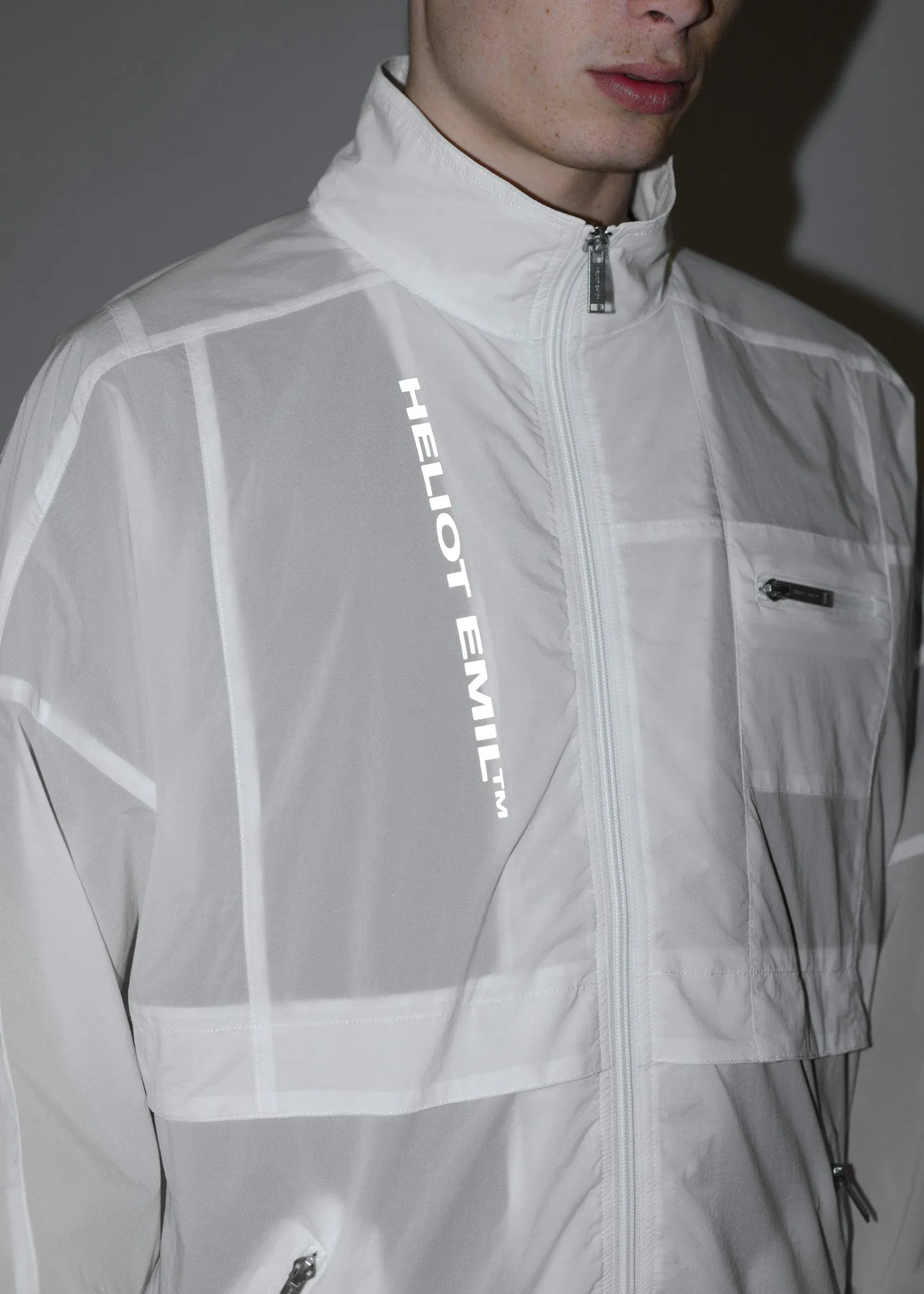 White & Transparent Lightweight Jacket