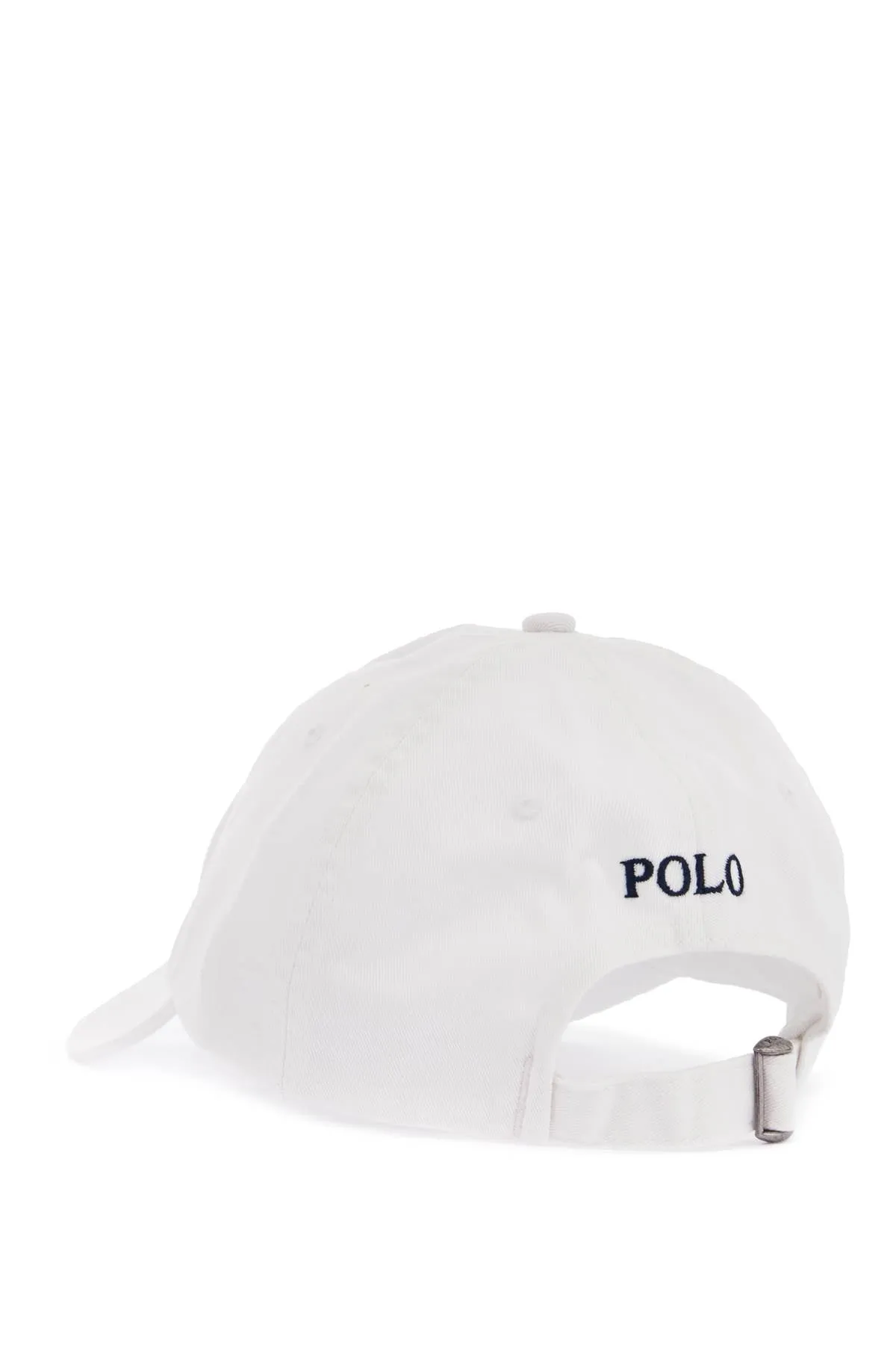white cotton baseball cap with navy embroidered logo 710548524011 WHITE/ NEWPORT NAVY