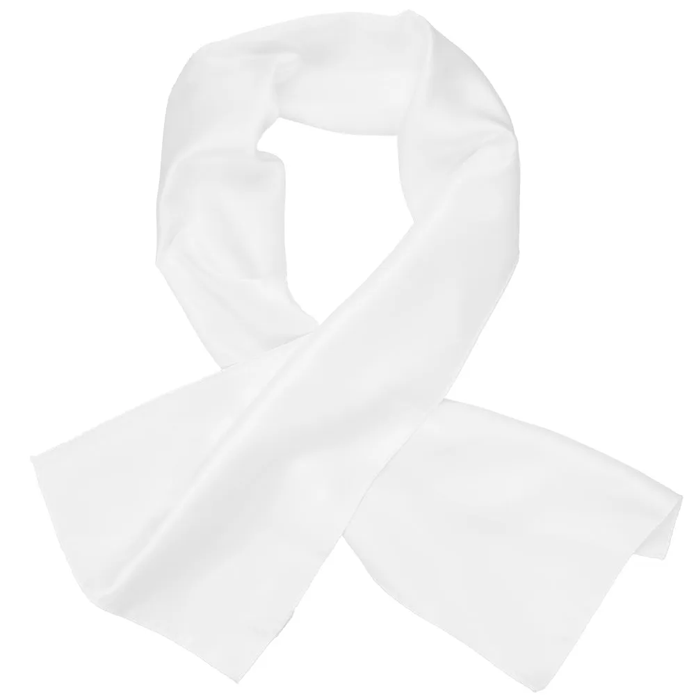 White Solid Color Scarf