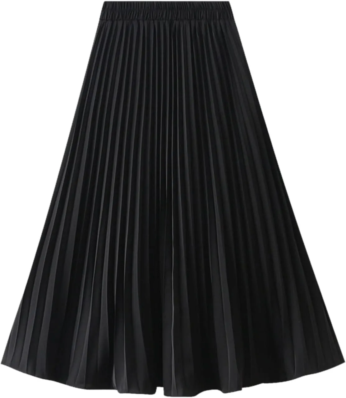 Women 2023 Summer Spring Skirt Women Midi Skirts for Women Waist Solid Skirt Elegant Womens Pleated Maxi Elastic