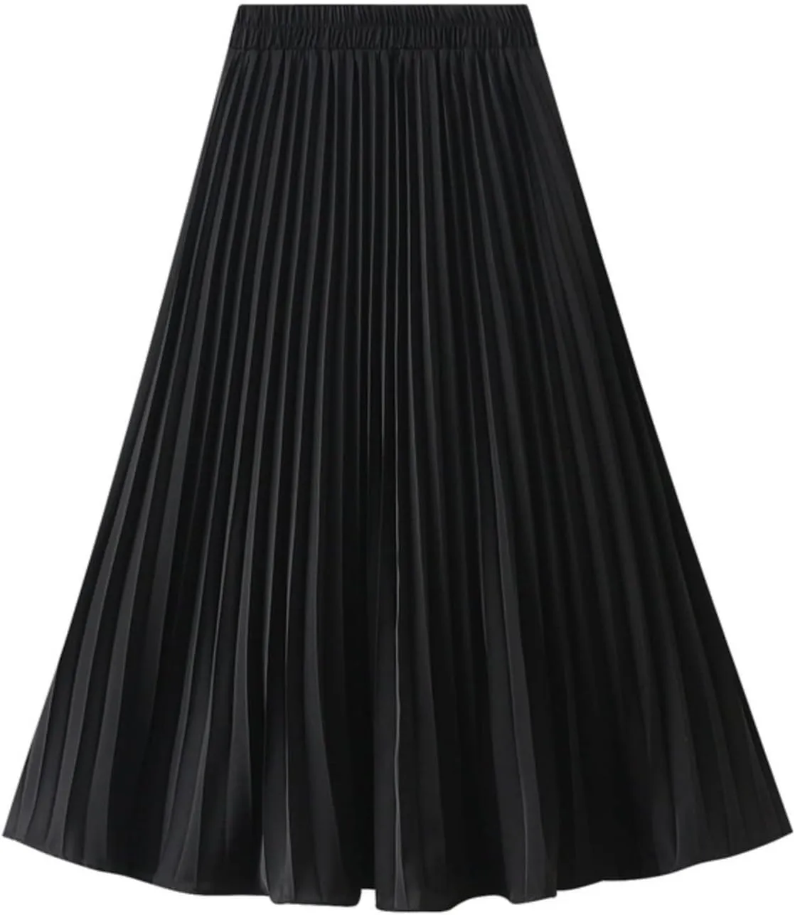 Women 2023 Summer Spring Skirt Women Midi Skirts for Women Waist Solid Skirt Elegant Womens Pleated Maxi Elastic