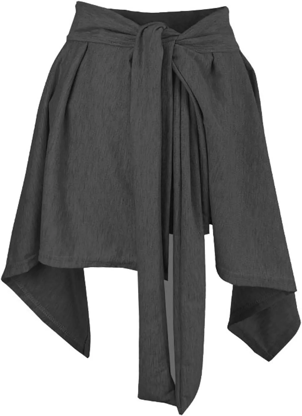 Women Latin Dance Skirts Tie Front Skate Skirt Irregular Swing Ballroom Tango Ballet Skirt Yoga Tennis Skirts