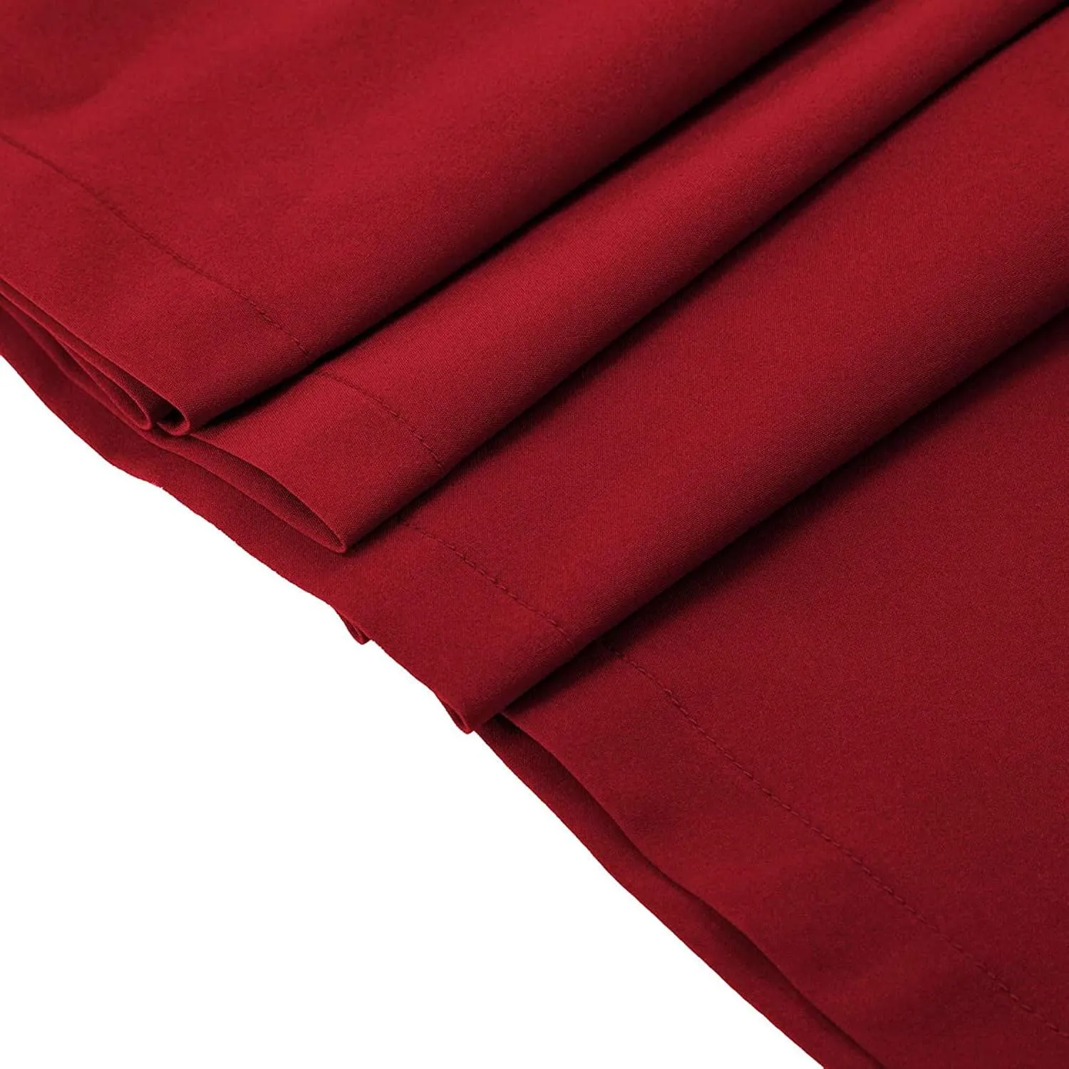 Women Plaid Skirt Vintage High Waist Pleated Skirt with Pockets Casual Flared Midi A-Line Skirt Pleated Skirt (Red, M)