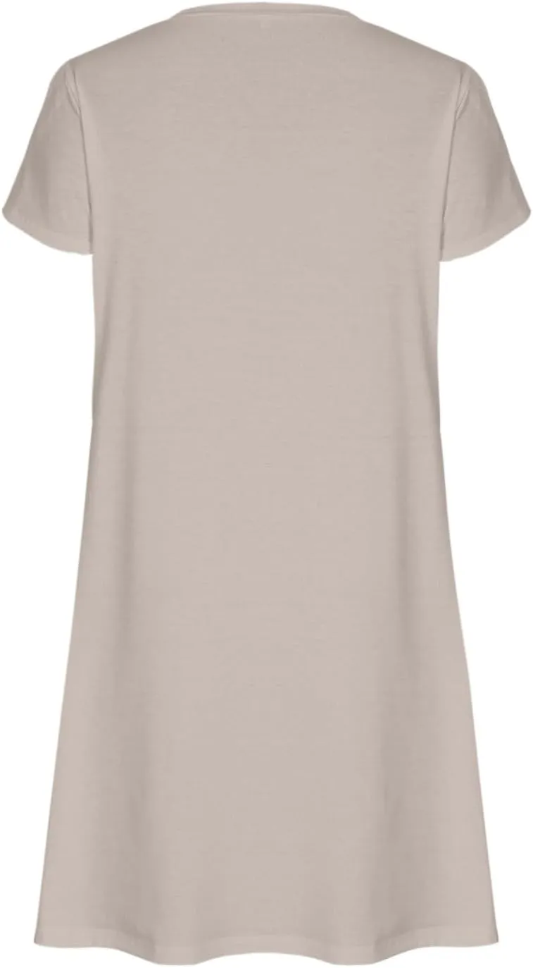 Women Summer Petal Sleeve Dress A-Line Mini Dresses Casual Floral T-Shirt Dress Flowy Beach Short Sundress with Pocket