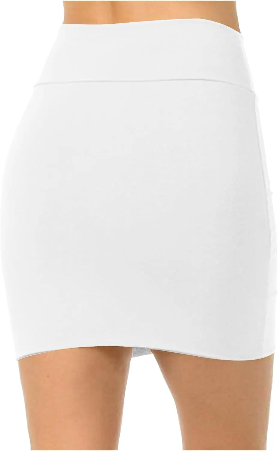 Women's Bodycon Mini Skirt Elastic High Waist Solid Color Business Work Short Skirts Summer Fashion Outfits Clothes
