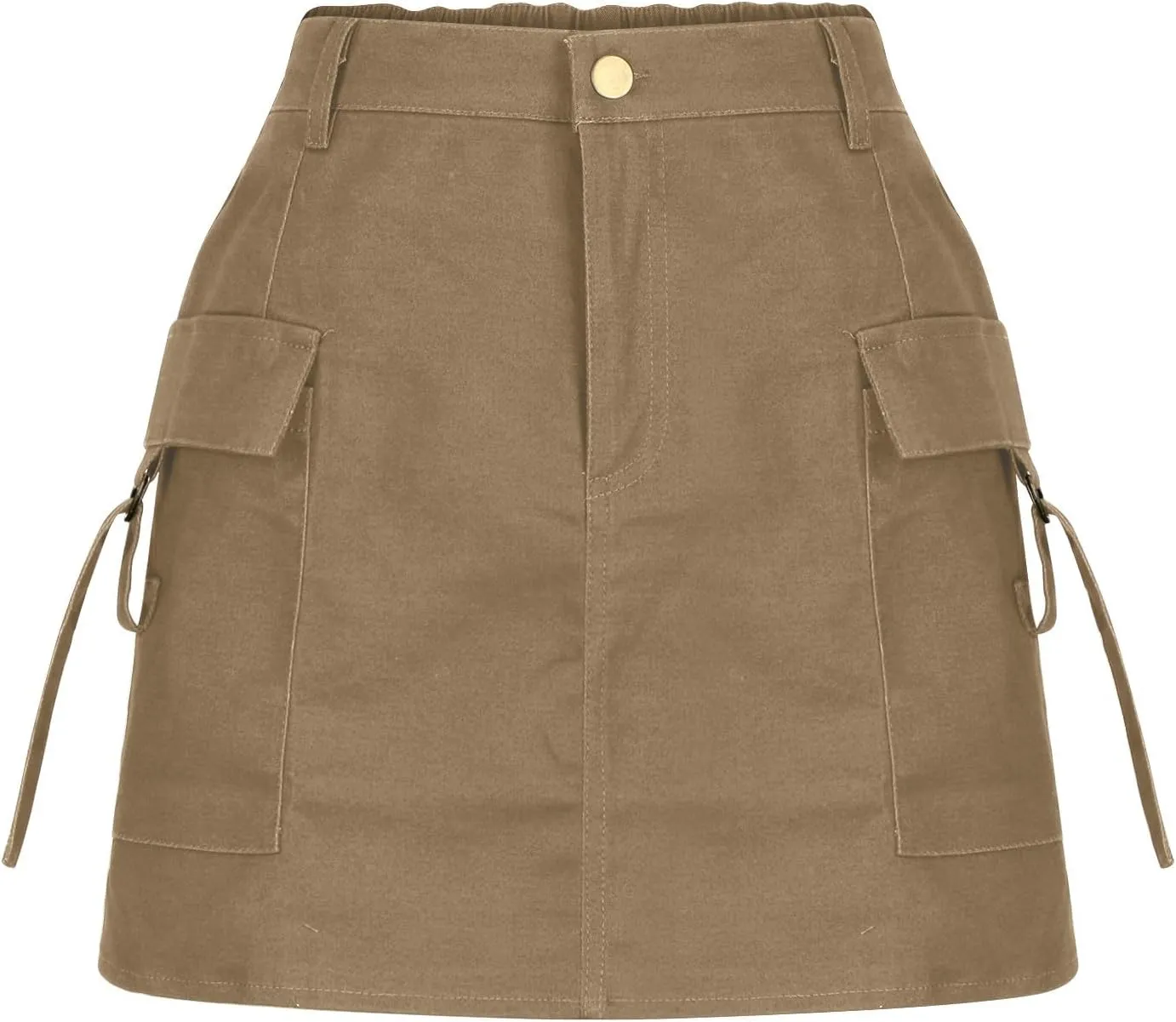 Women's Cargo Skirt Casual Wrap Bodycon Pockets Skirts Solid Color Low Waisted Pure Comfort Skirt 2025 Outfits