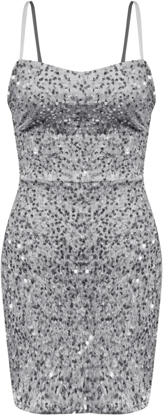 Women's Glitter Sleeveless Ruched Party Clubwear Bodycon Mini Dress Womens Satin Stretch Bodycon Party Mini Dresses