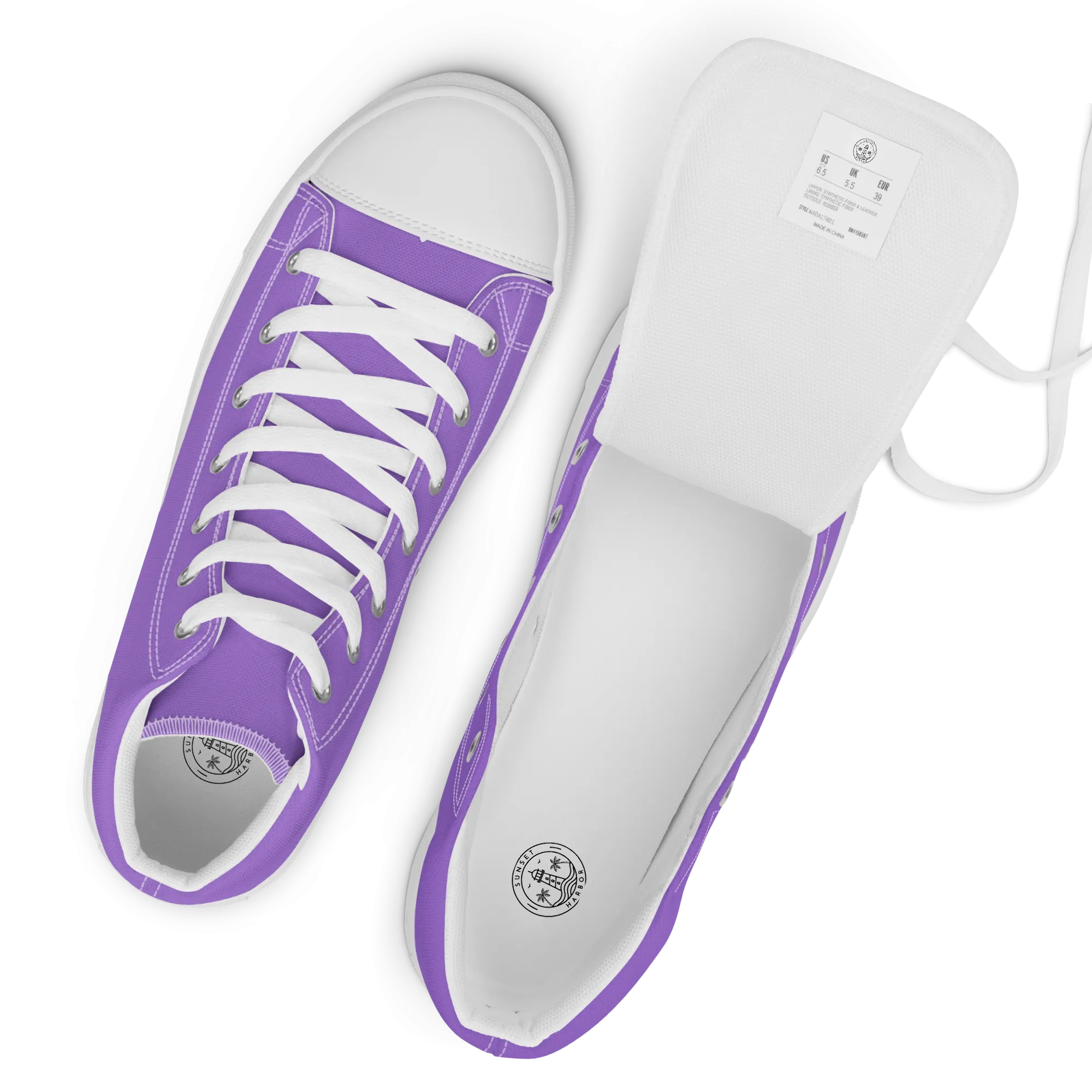 Women’s high top canvas shoes - Coastal Purple