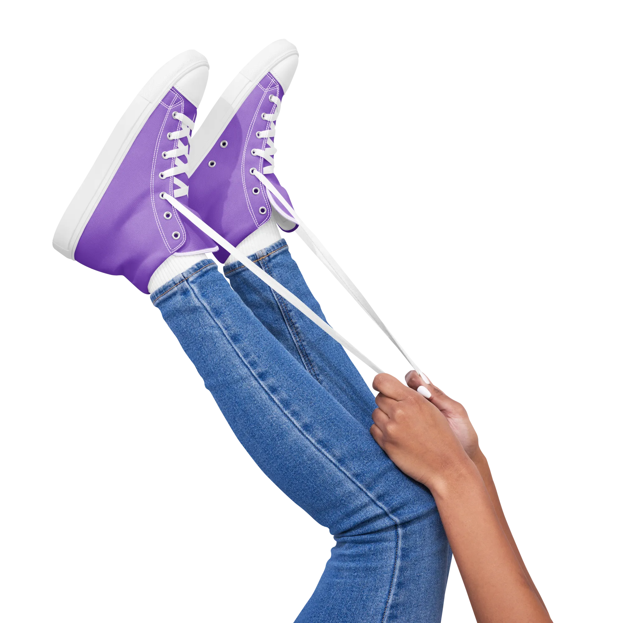 Women’s high top canvas shoes - Coastal Purple