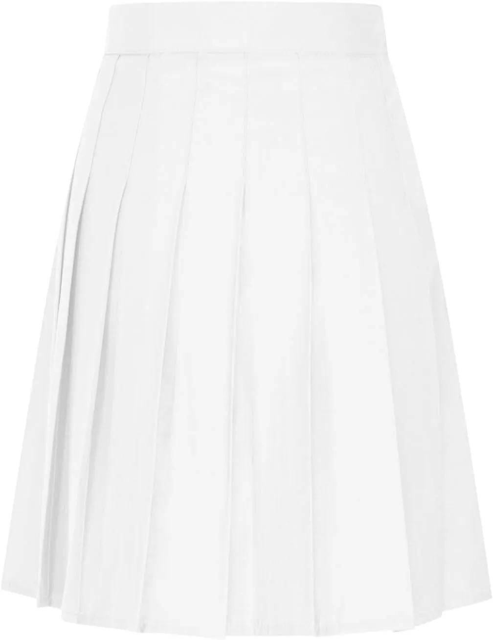 Women's High Waist Pleated Midi Skirt Plus Size Skater Tennis Skirt Comfort School Uniform Skirt with Shorts