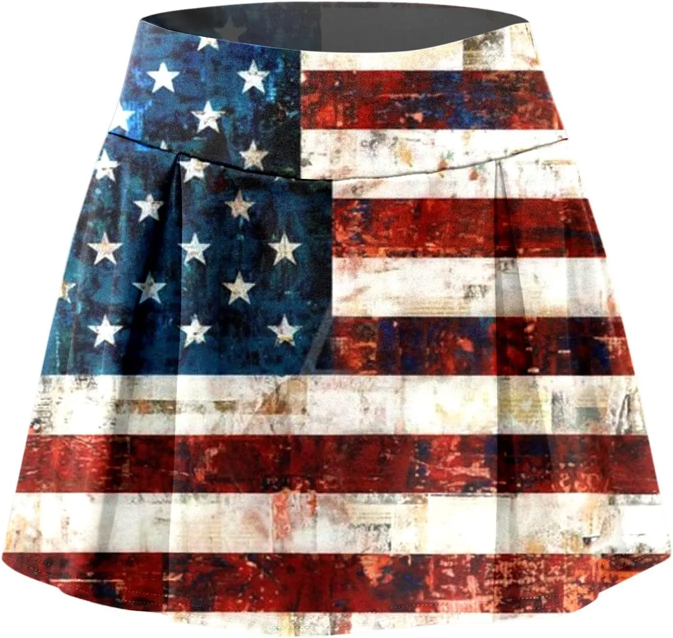 Womens Independence Day Tennis Skirt with Pockets Inner Shorts Yoga Sport Active Skirt Shorts for Running
