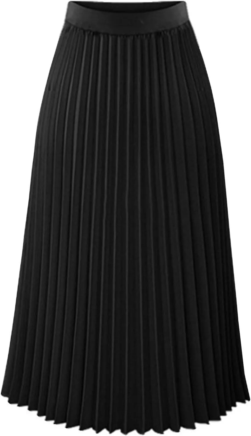 Women's Maxi Skirts Pleated Elegant A-Line Skirts Solid Color Lounge Baggy Long Skirts High Waisted Skirt 2025