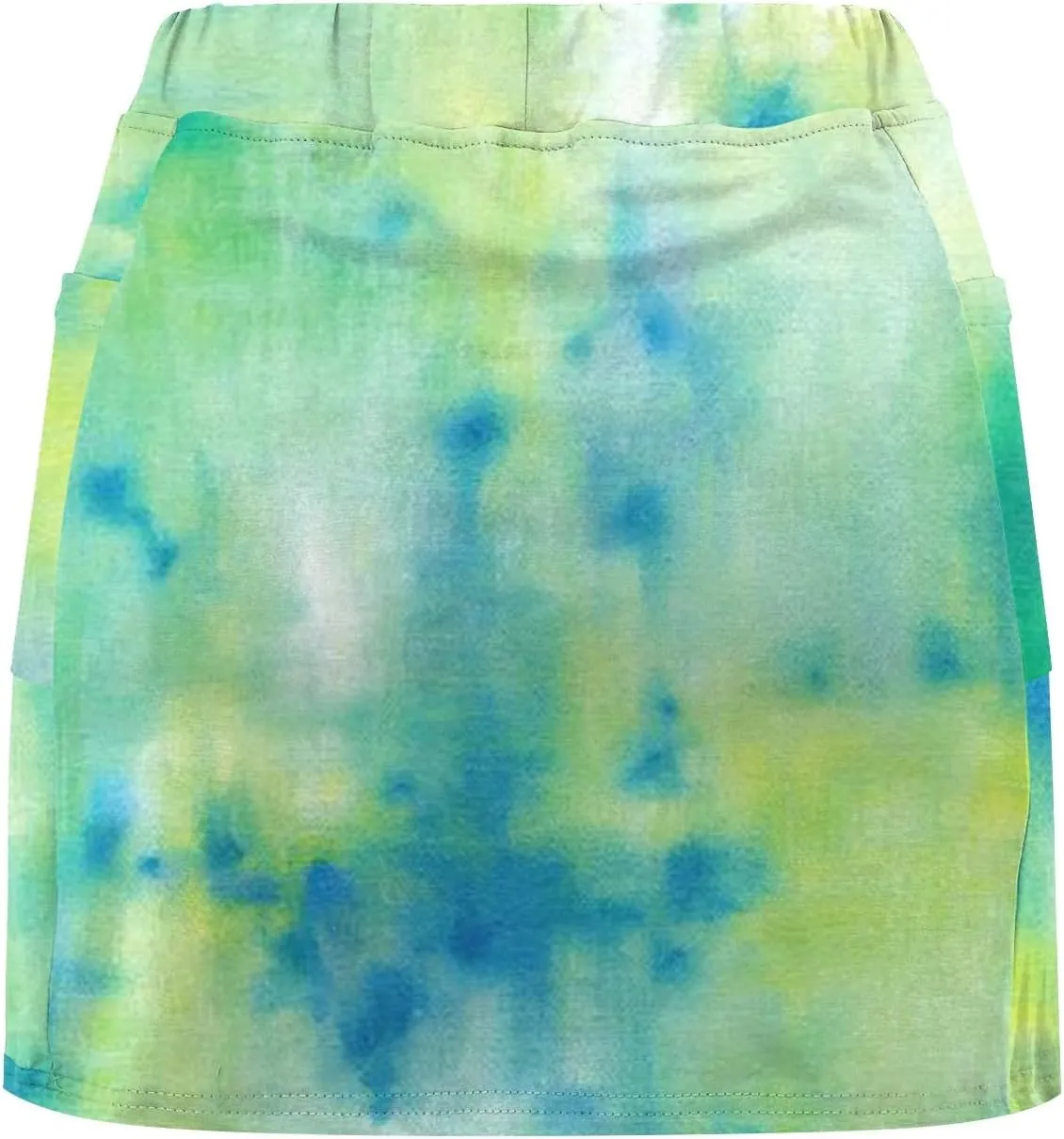 Women's Plus Size Tennis Skirts Tie-Dye Printed Skinny Workout Skorts High Waist Runnning Casual Athletic Shorts Underneath