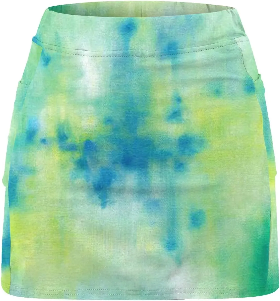 Women's Plus Size Tennis Skirts Tie-Dye Printed Skinny Workout Skorts High Waist Runnning Casual Athletic Shorts Underneath