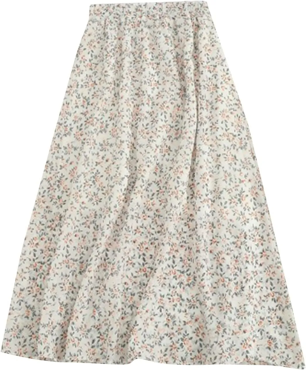 Women's Skirts Summer Casual Tiered Pleated High Waist Floral Boho Midi Skort