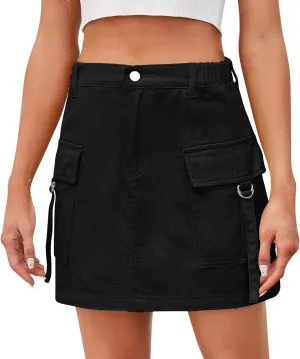 Women's Summer Casual Denim Y2K High Waist Work Skirts