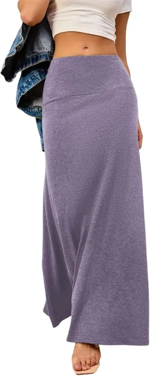Women's Summer Skirts 2025 Bohemian High Waist Flowy Maxi Skirt A-Line Design