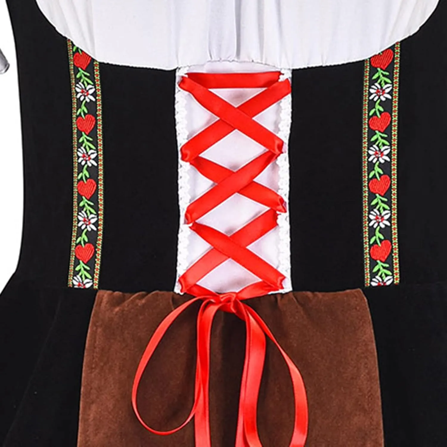XUNRYAN Oktoberfest Costumes Women German Maid Dress Plus Size Trachten Dirndl Bavarian Dresses Cosplay Outfits Mini Dress