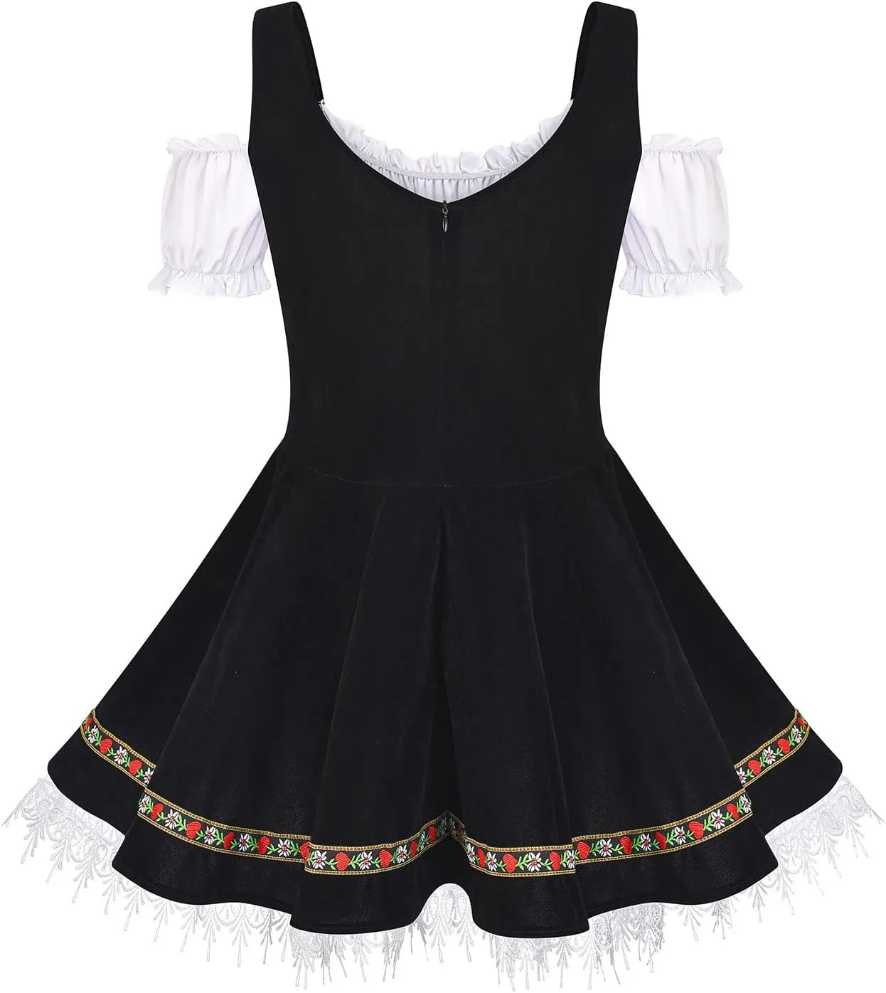 XUNRYAN Oktoberfest Costumes Women German Maid Dress Plus Size Trachten Dirndl Bavarian Dresses Cosplay Outfits Mini Dress