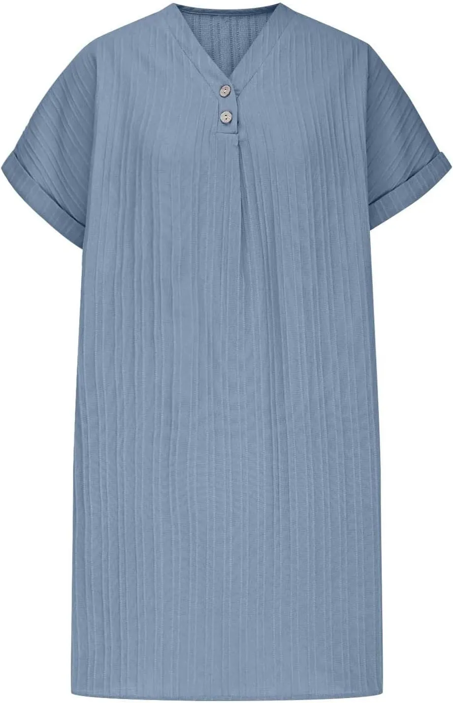 yardsong Summer Dresses for Women Trendy Short Sleeve V Neck Tshirt Dress Casual Loose Office Work Comfy Mini Dresses